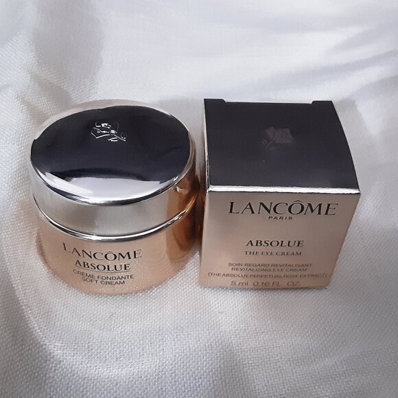 New Lancome Absolue Soft Cream 15ml and Lancome Absolue The Eye Cream 5ml - Picture 1 of 2